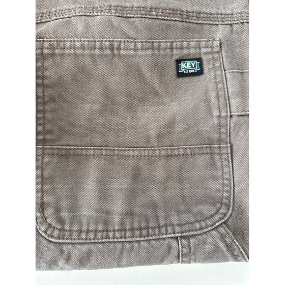 Key Worker Pants Mens Brown Canvas Carpenter Style 38x32 - Picture 4 of 5